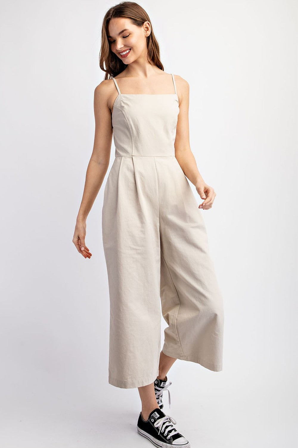 Soft Washed Jumpsuit - Sand