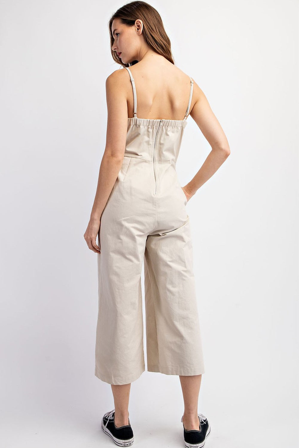 Soft Washed Jumpsuit - Sand