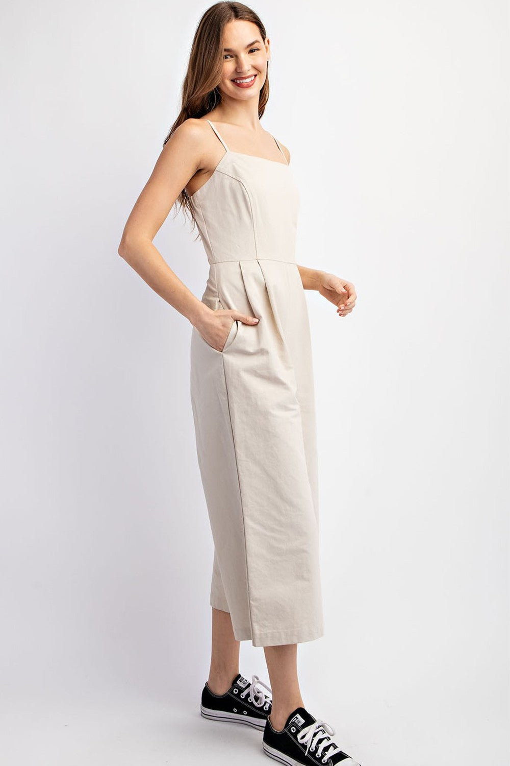 Soft Washed Jumpsuit - Sand