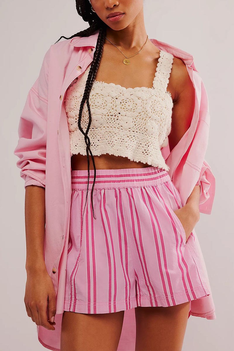 Printed Boxer Shorts - Pink
