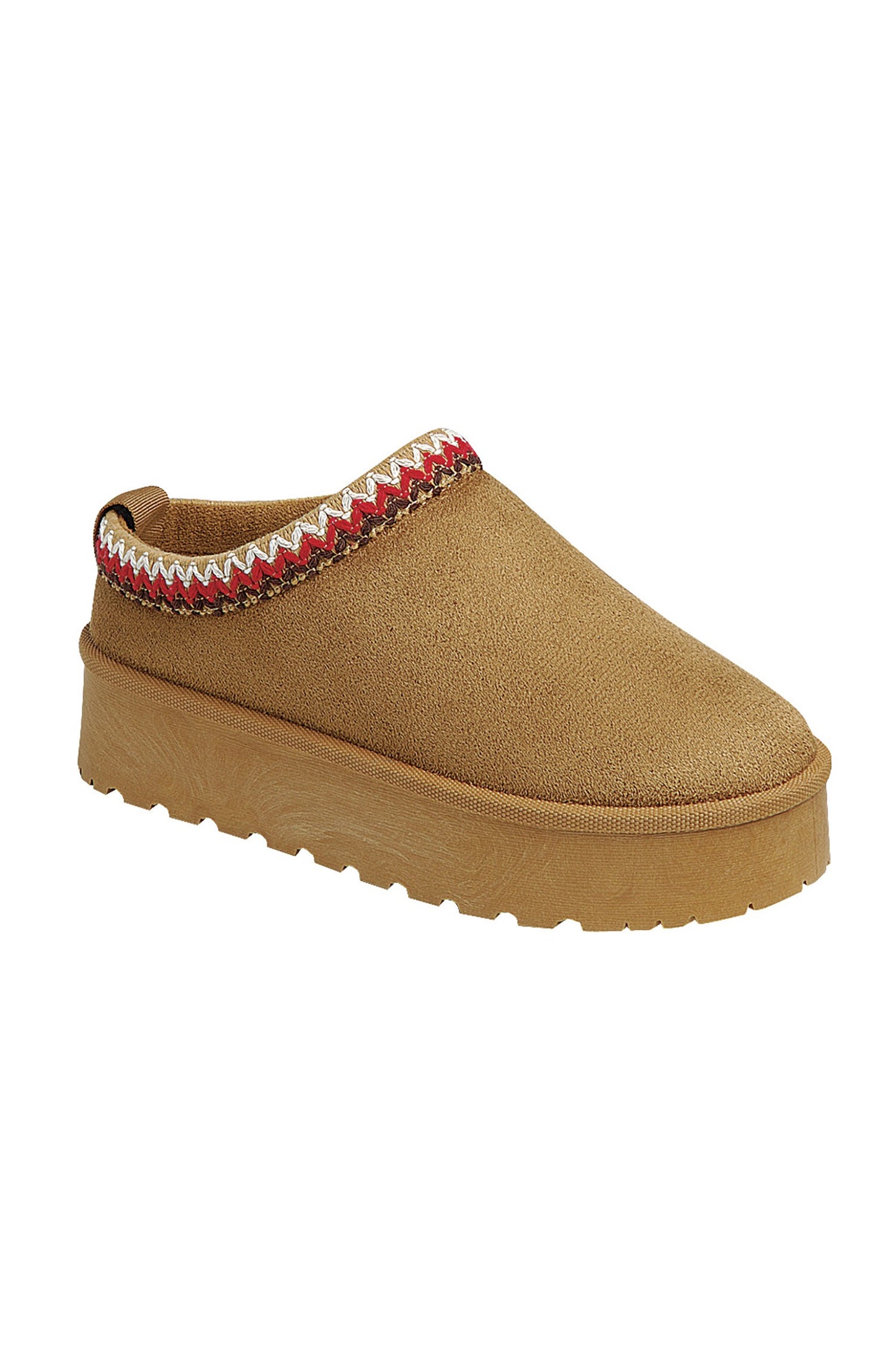 Chunky Platform Slippers - Tan