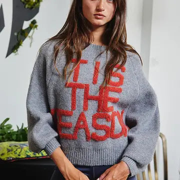 'Tis the Season & L'amour' Lettering Sweater