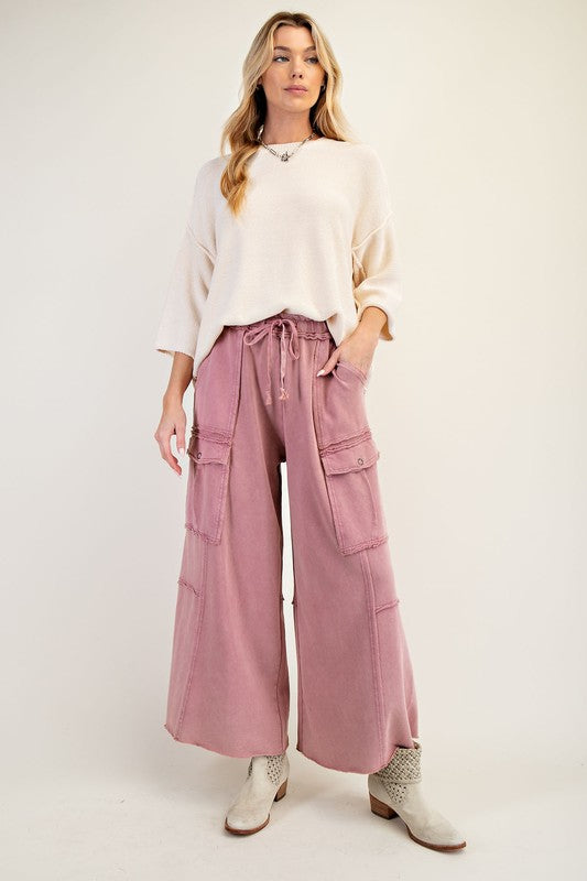 Feeling Good Utility Pants - Faded Plum