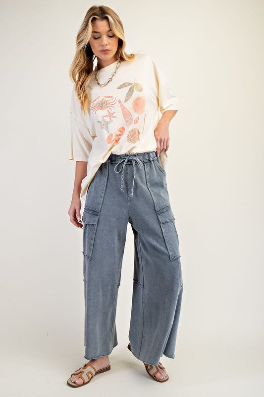 Feeling Good Utility Pants - Faded Navy