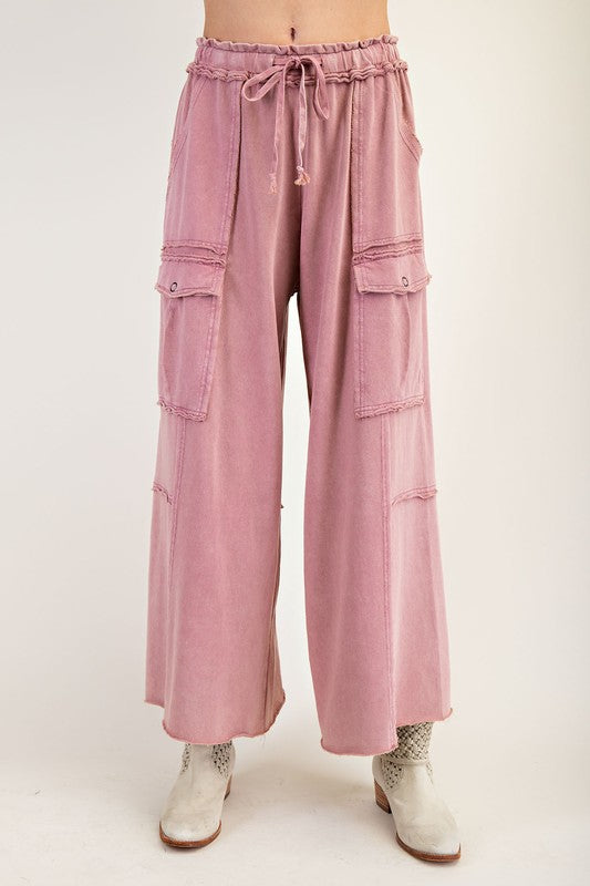 Feeling Good Utility Pants - Faded Plum