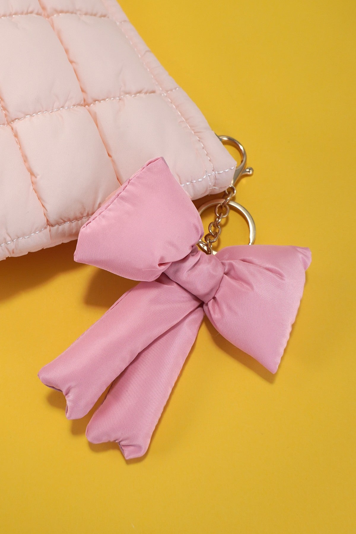 Puffy Bow Ribbon Bag Charm Keychain