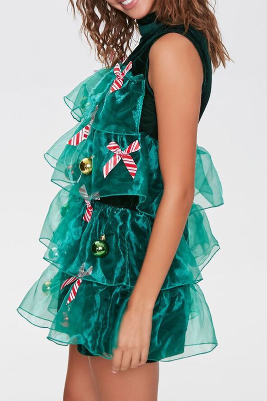 Layered Holiday Ruffle Dress