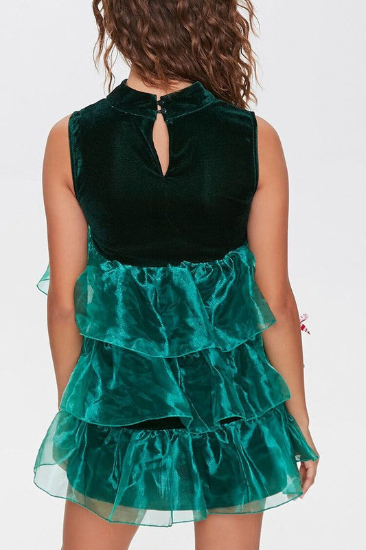 Layered Holiday Ruffle Dress