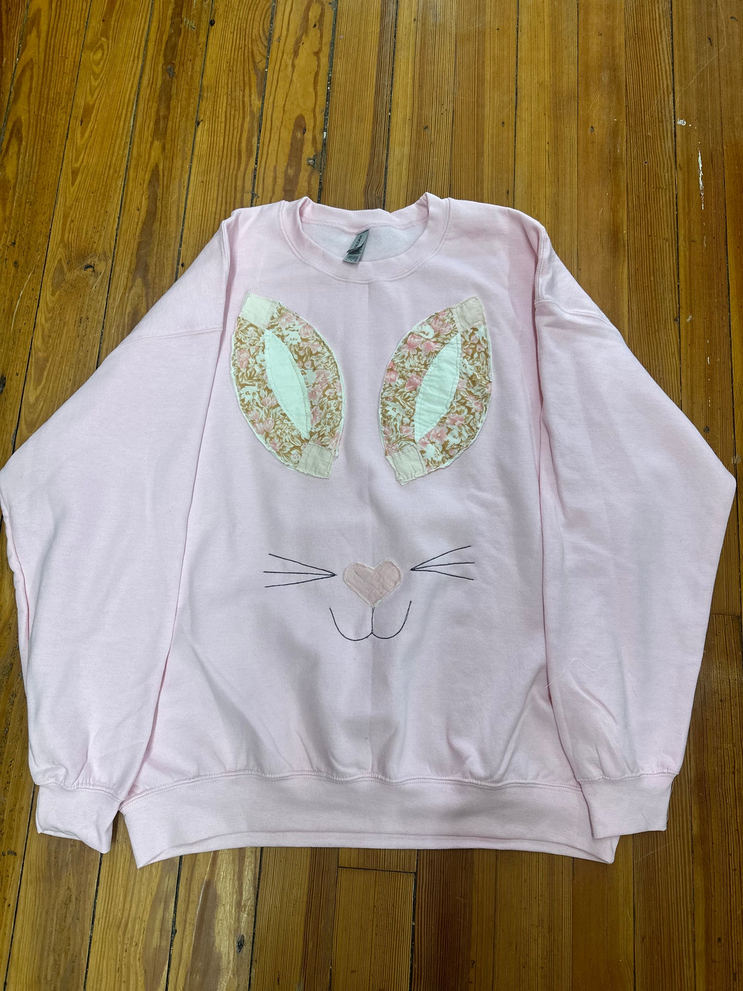 Quilted Bunny Face Sweatshirt