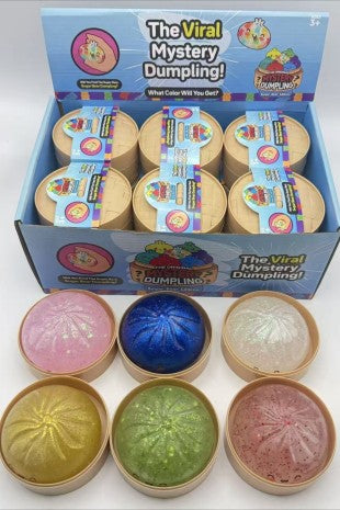 Glitter Dumpling Shape Squishy Stress Relief Toy
