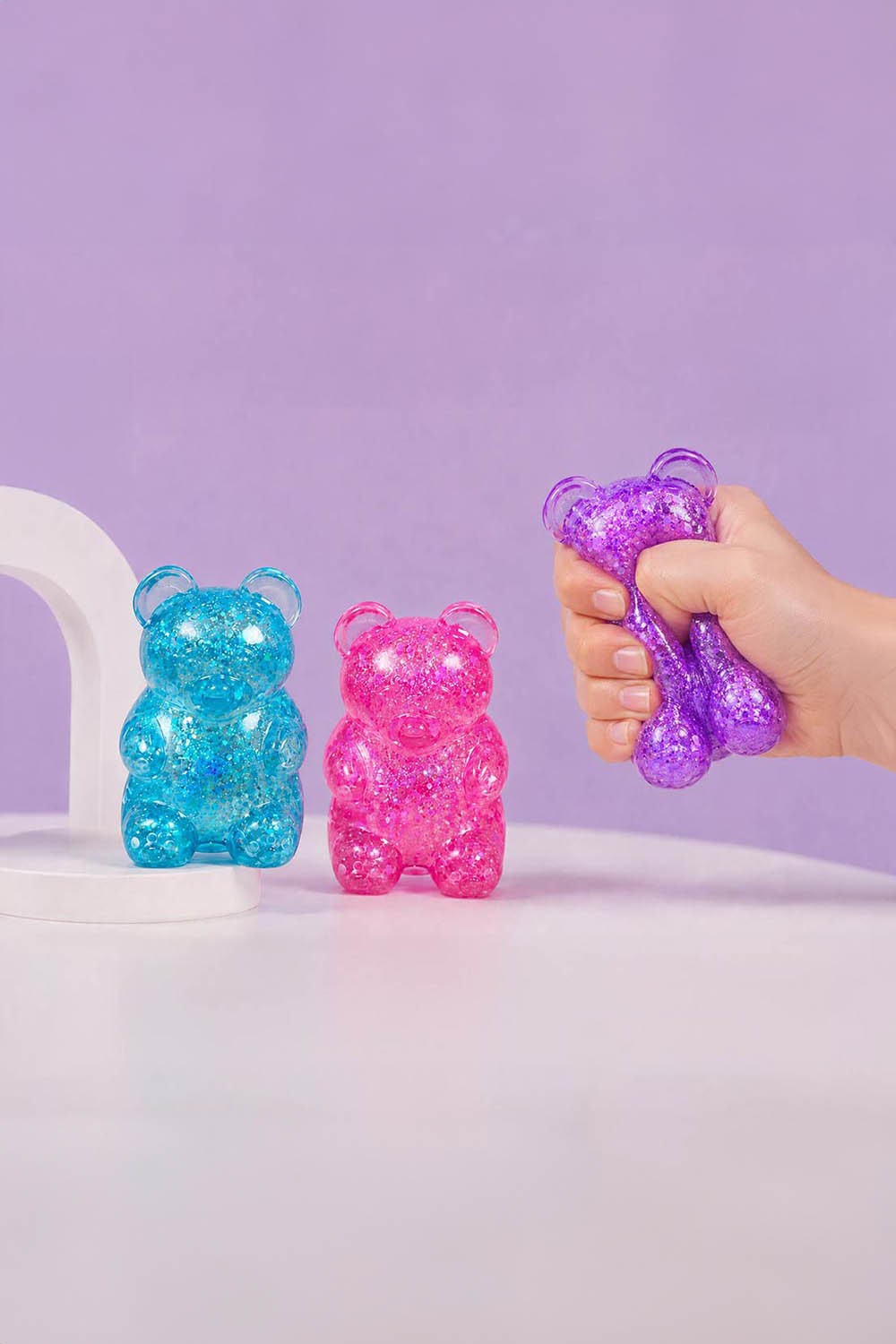 Glittered Gummy Bear Squeeze Stress Relief Toy