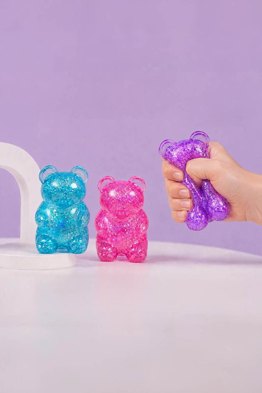 Glittered Gummy Bear Squeeze Stress Relief Toy