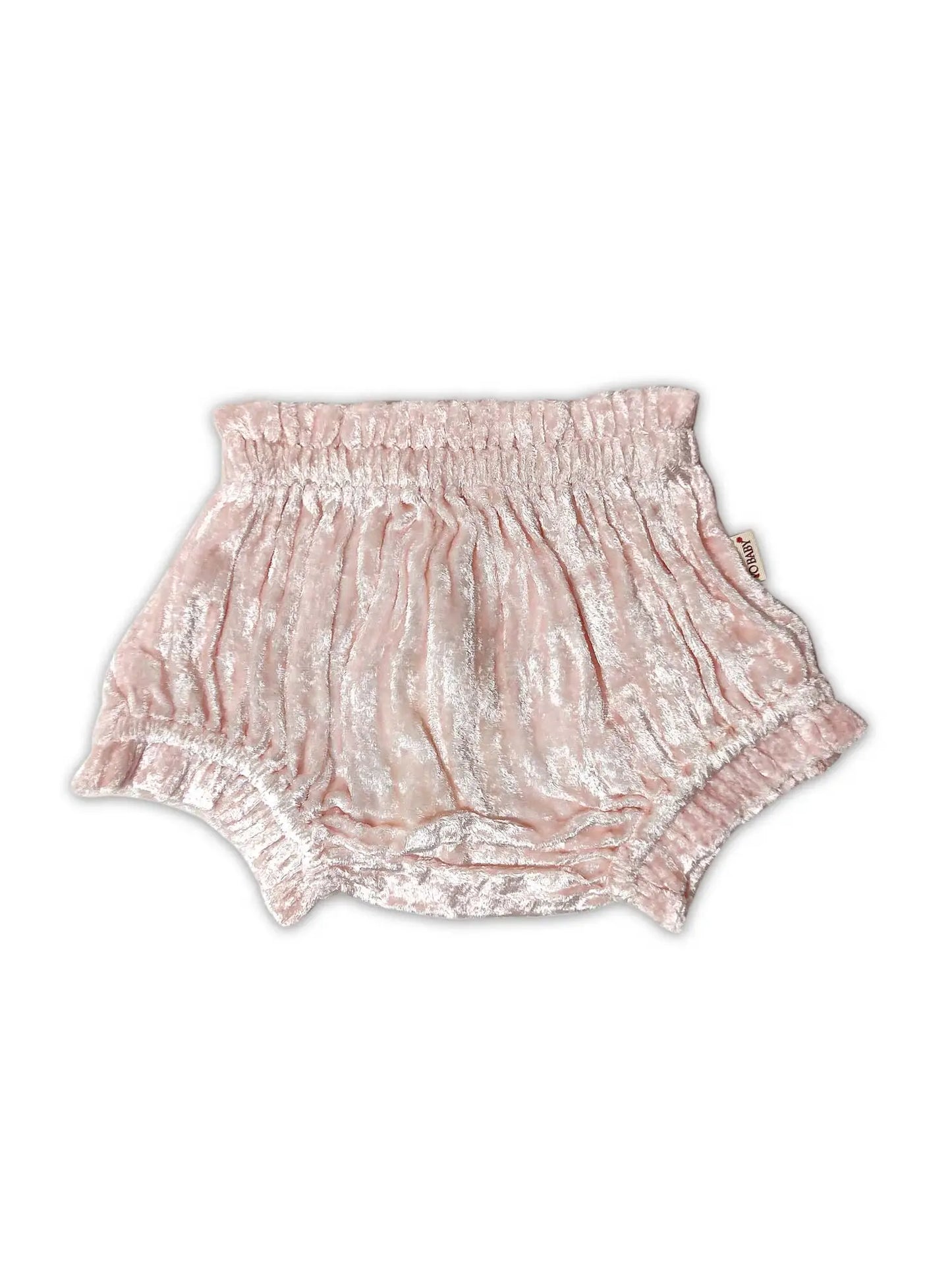 Baby Pink Shorts-Style Velvet Diaper Cover