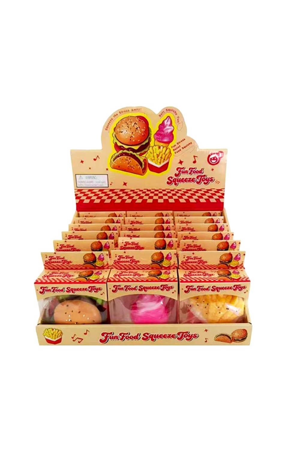 Assorted Fast Food Squeeze Squishy Stress Relief Toy
