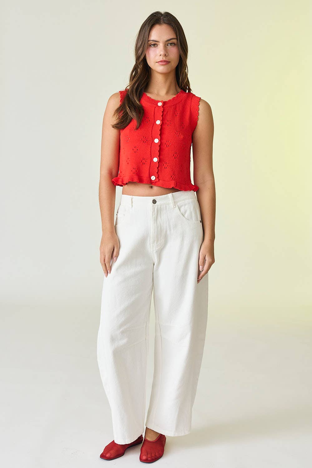 Stella Ruffle Sweater Top
