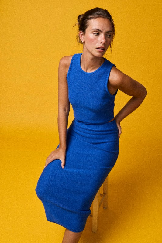 Lara Top and Maxi Skirt Set - Cobalt Blue (Sold Separately)