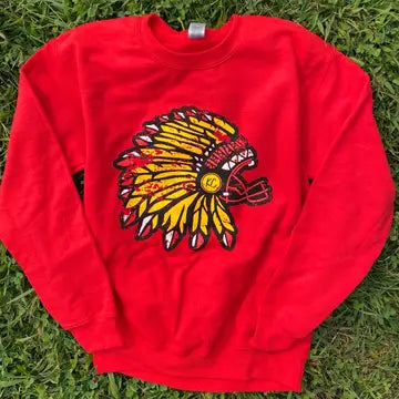 Kansas City Chiefs Helmet Headdress Sweatshirt