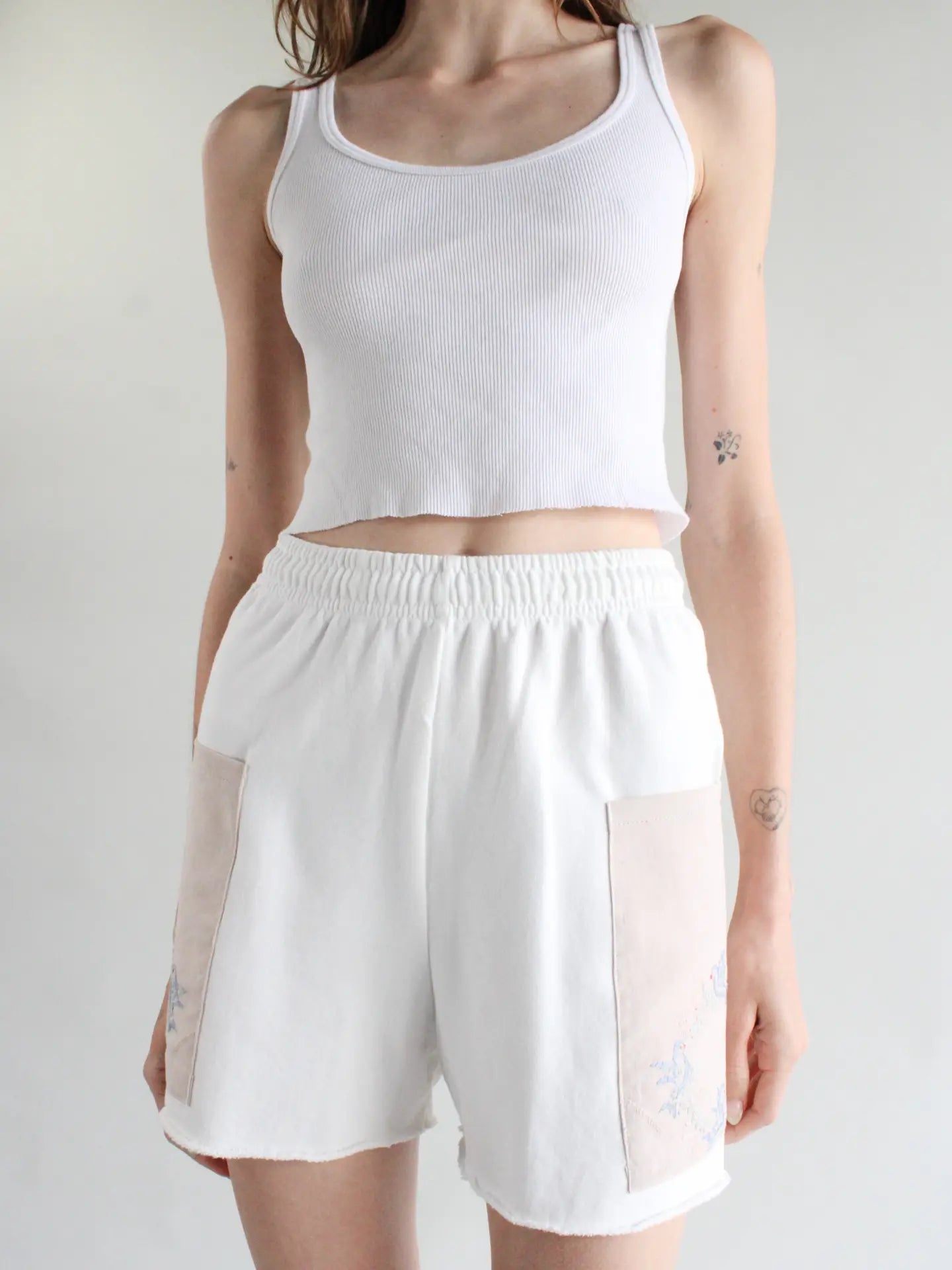 Sweat Short with Embroidered Pocket