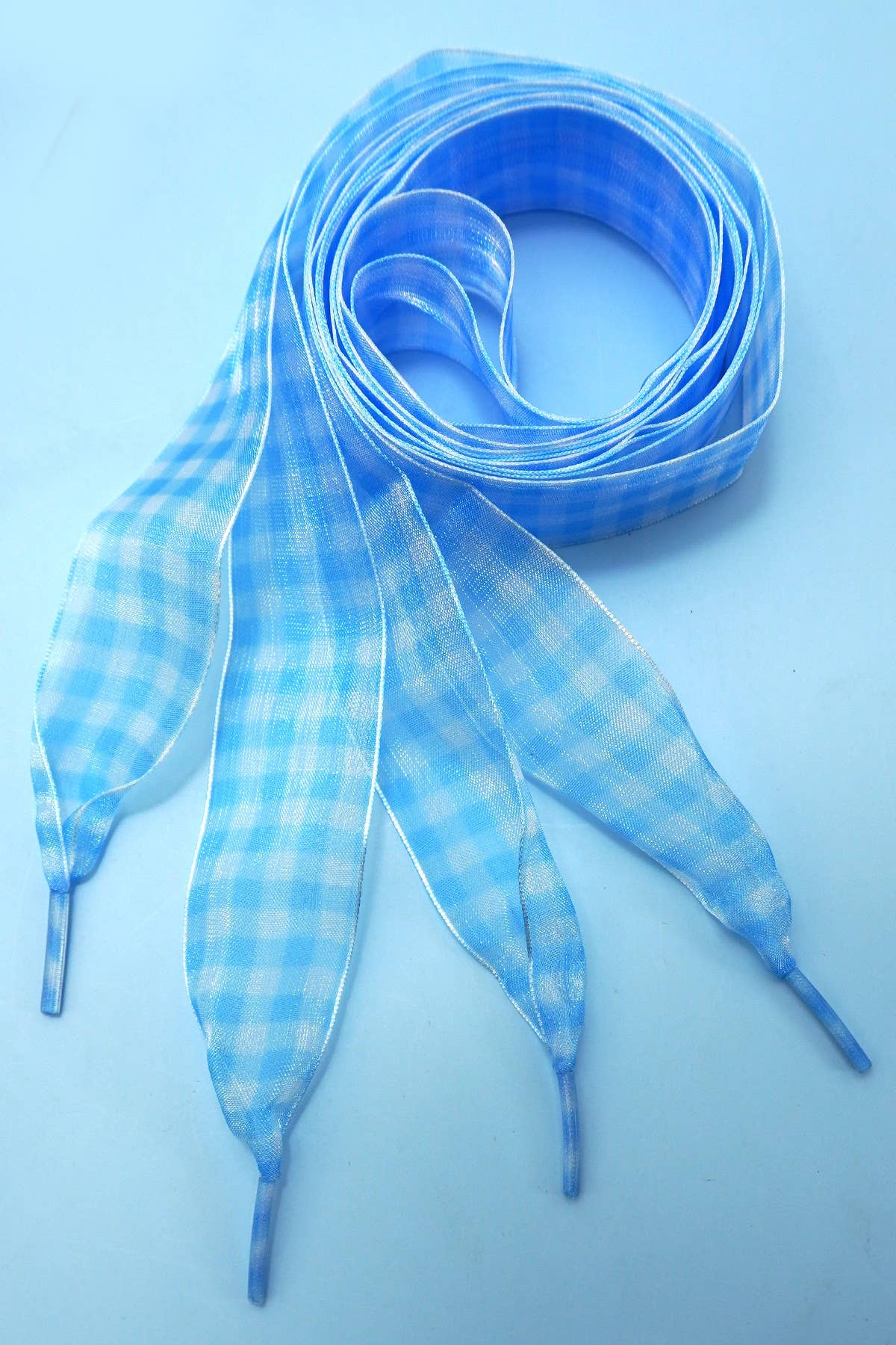 Checker Satin Organza Shoe Lace