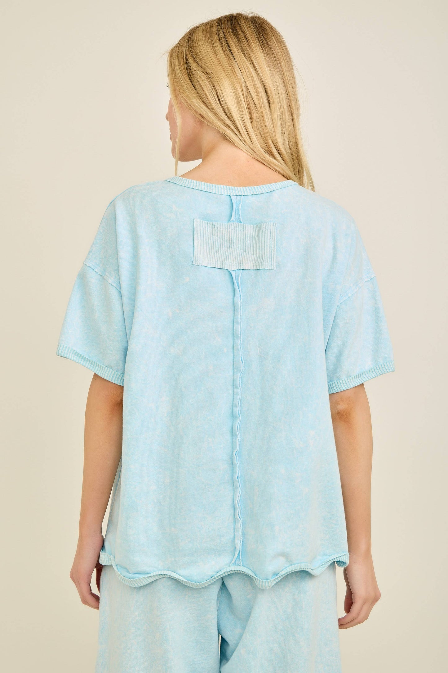 Mineral Washed Wavy Ribbed Shirt