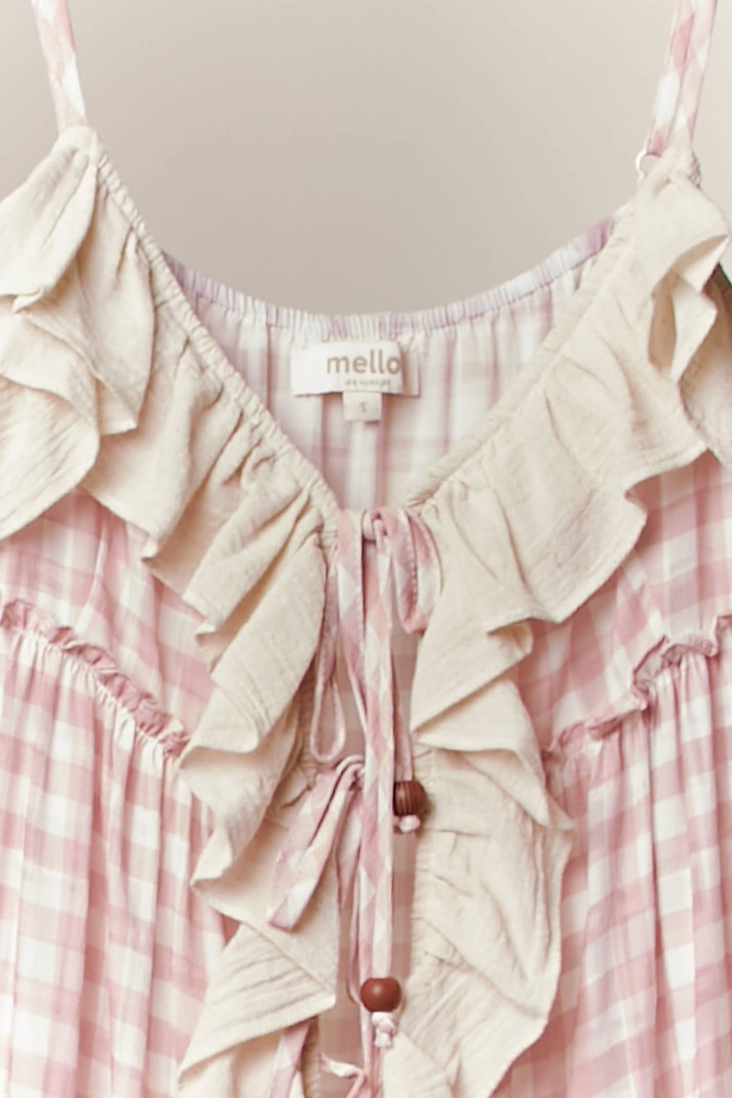 Checker Ruffle Dress Cardigan