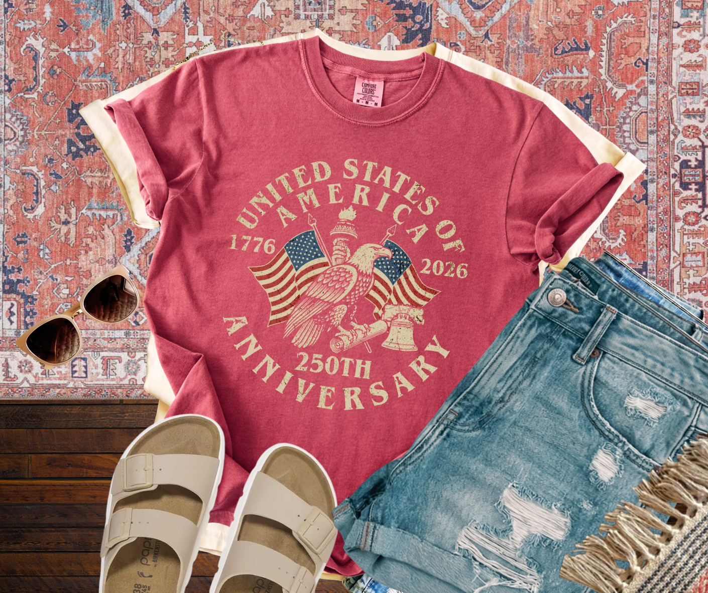 United States of America 250th CRIMSON Tee