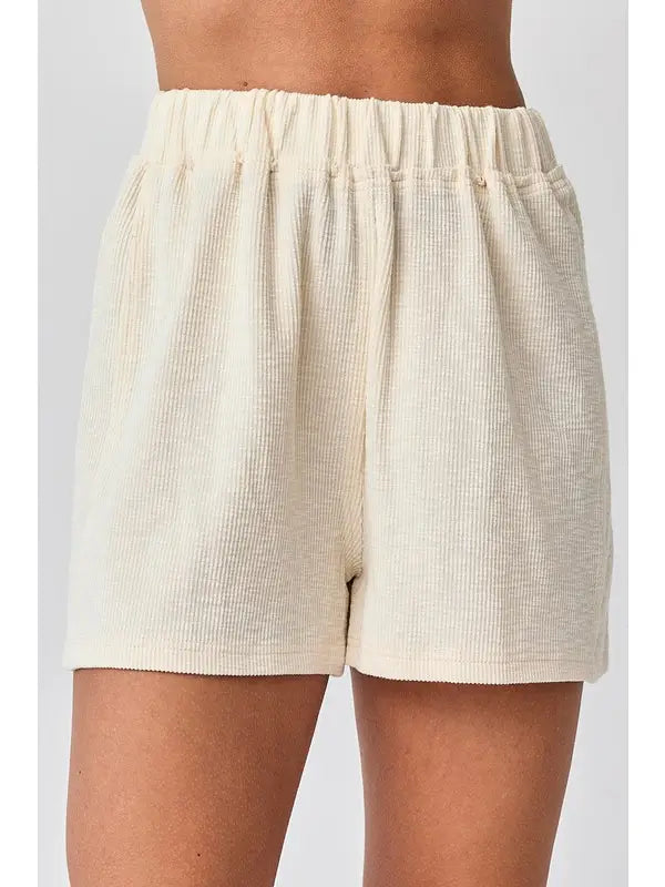 Amaya Textured Knit Shorts