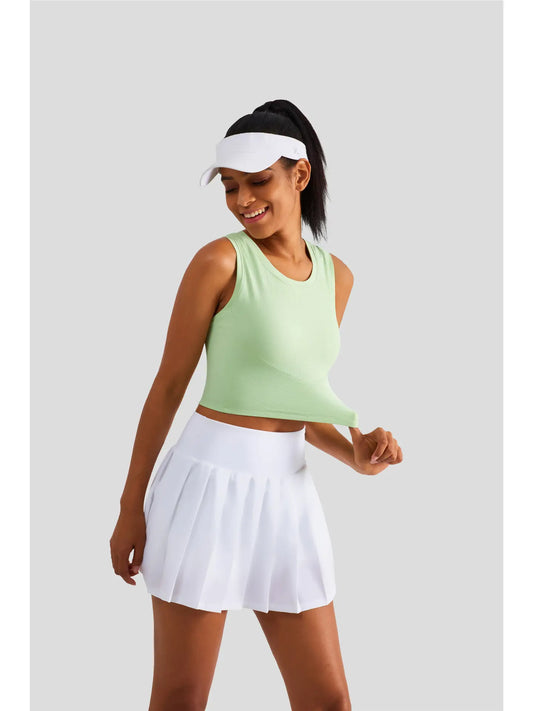 Serena Classic Pleated Tennis Skirt - White