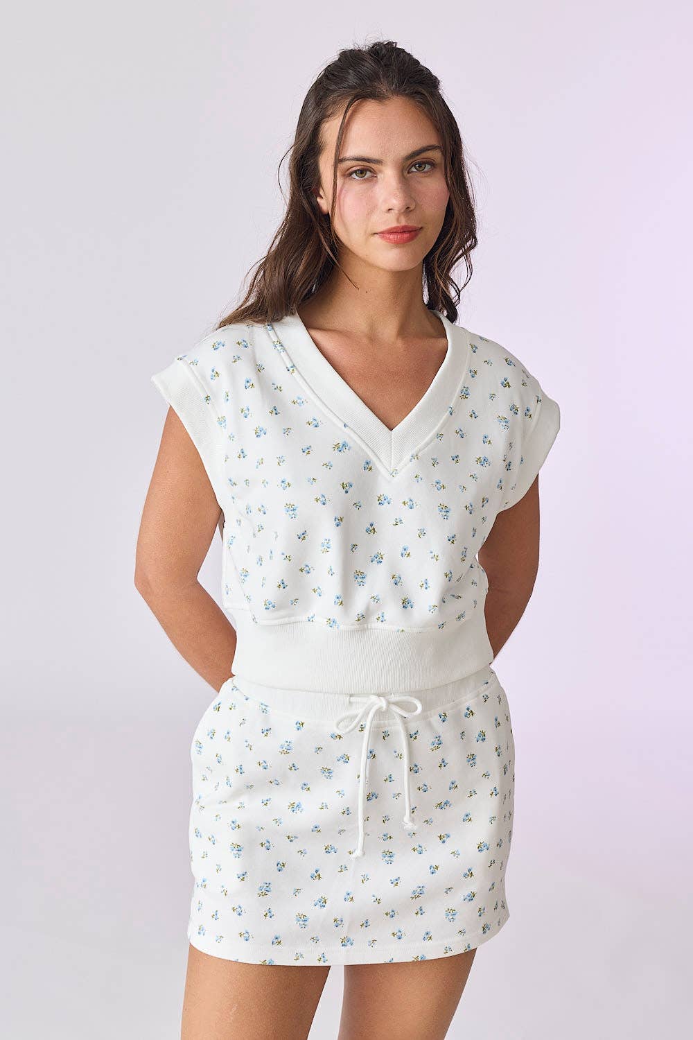 Claire Floral Print Knit Top or Shorts