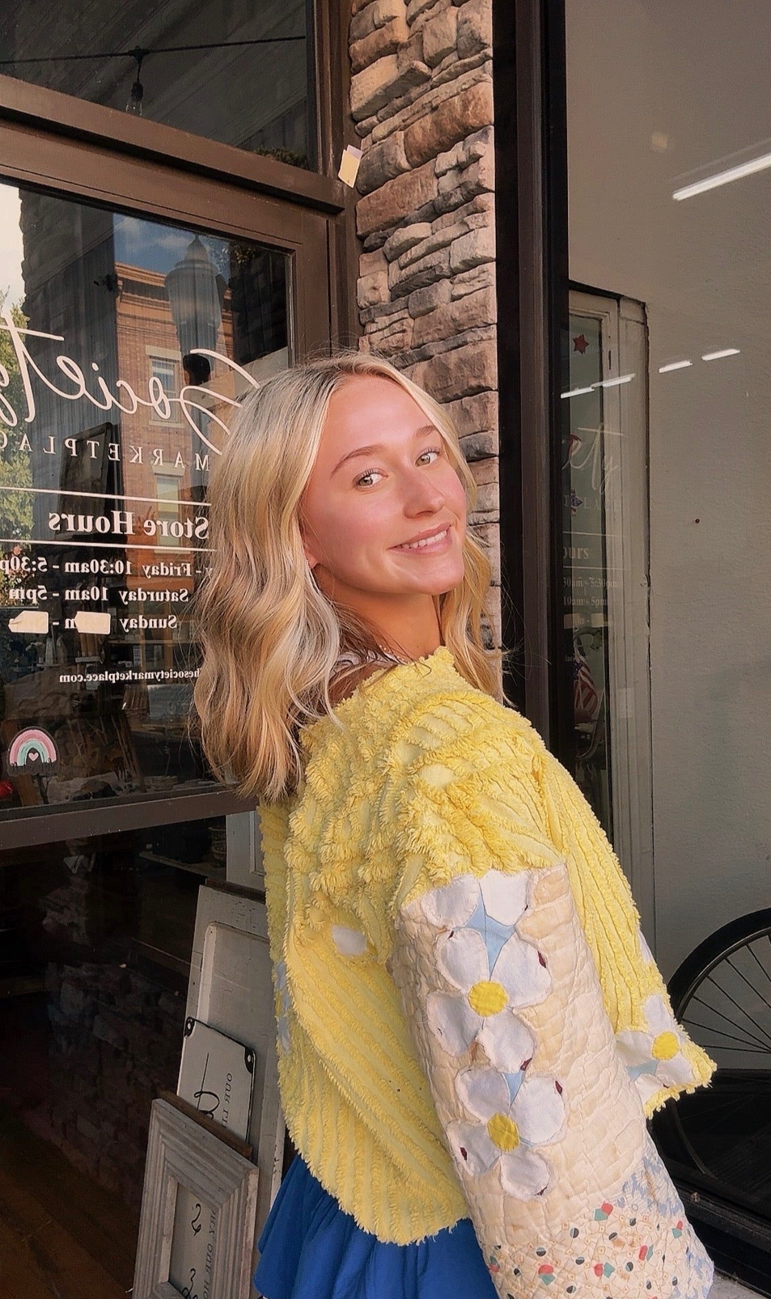 Handmade Floral Doily Chenille Pullover Top