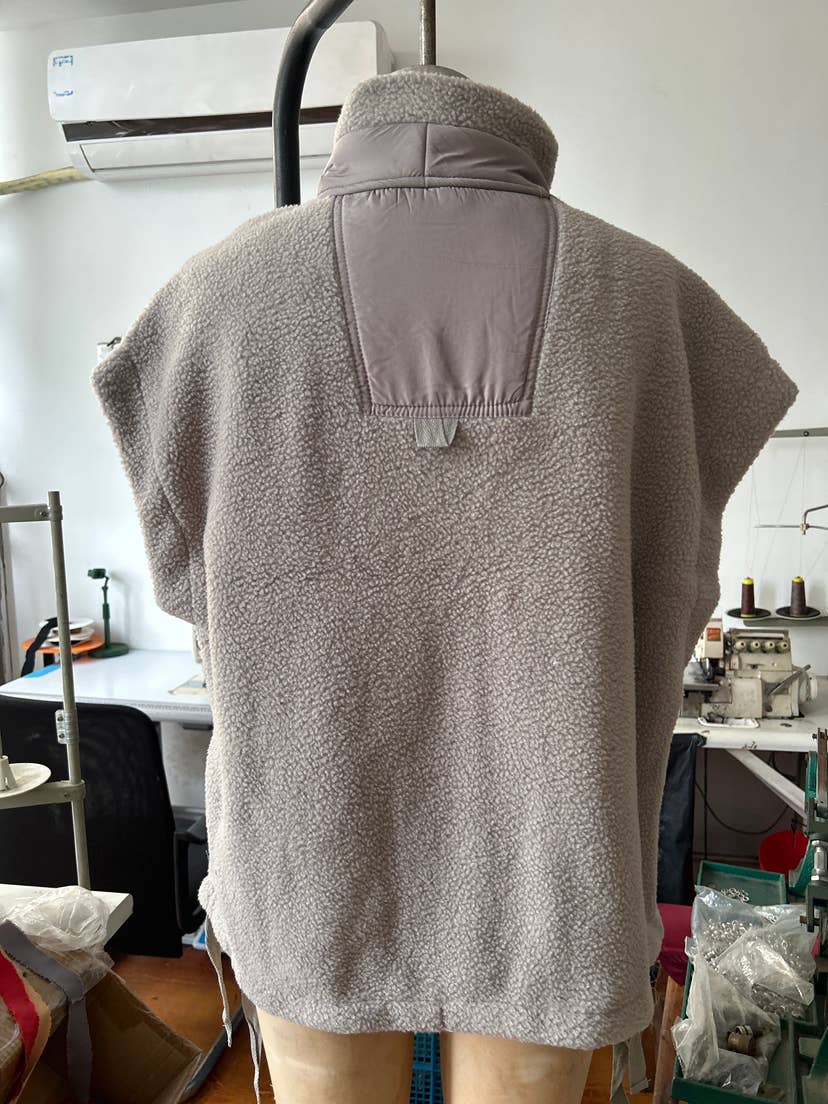 Fleece Button Vest Jacket