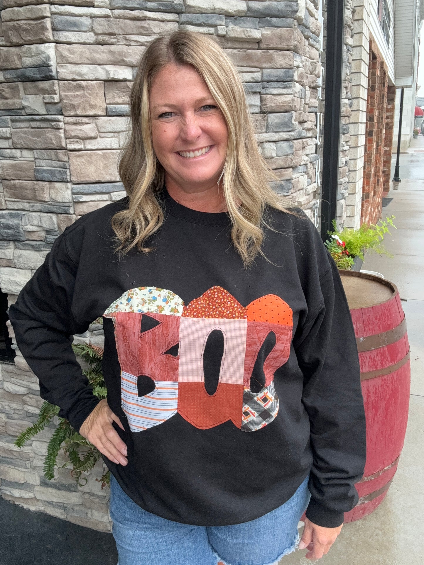 Quilted BOO Sweatshirt