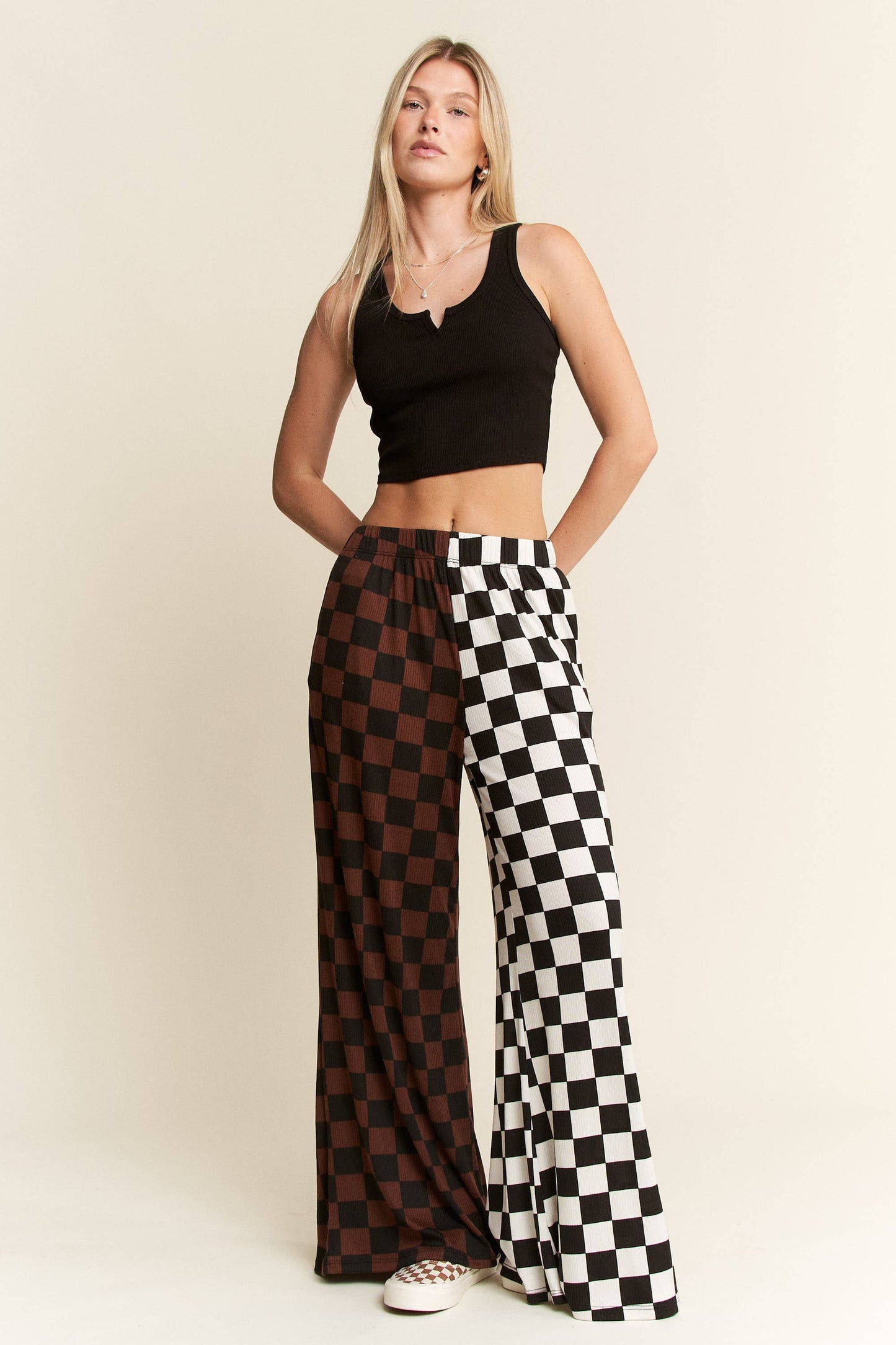 Split Decision Checkered Pants