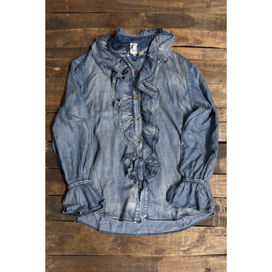 Jaded Gypsy A Ruffle In Time Top