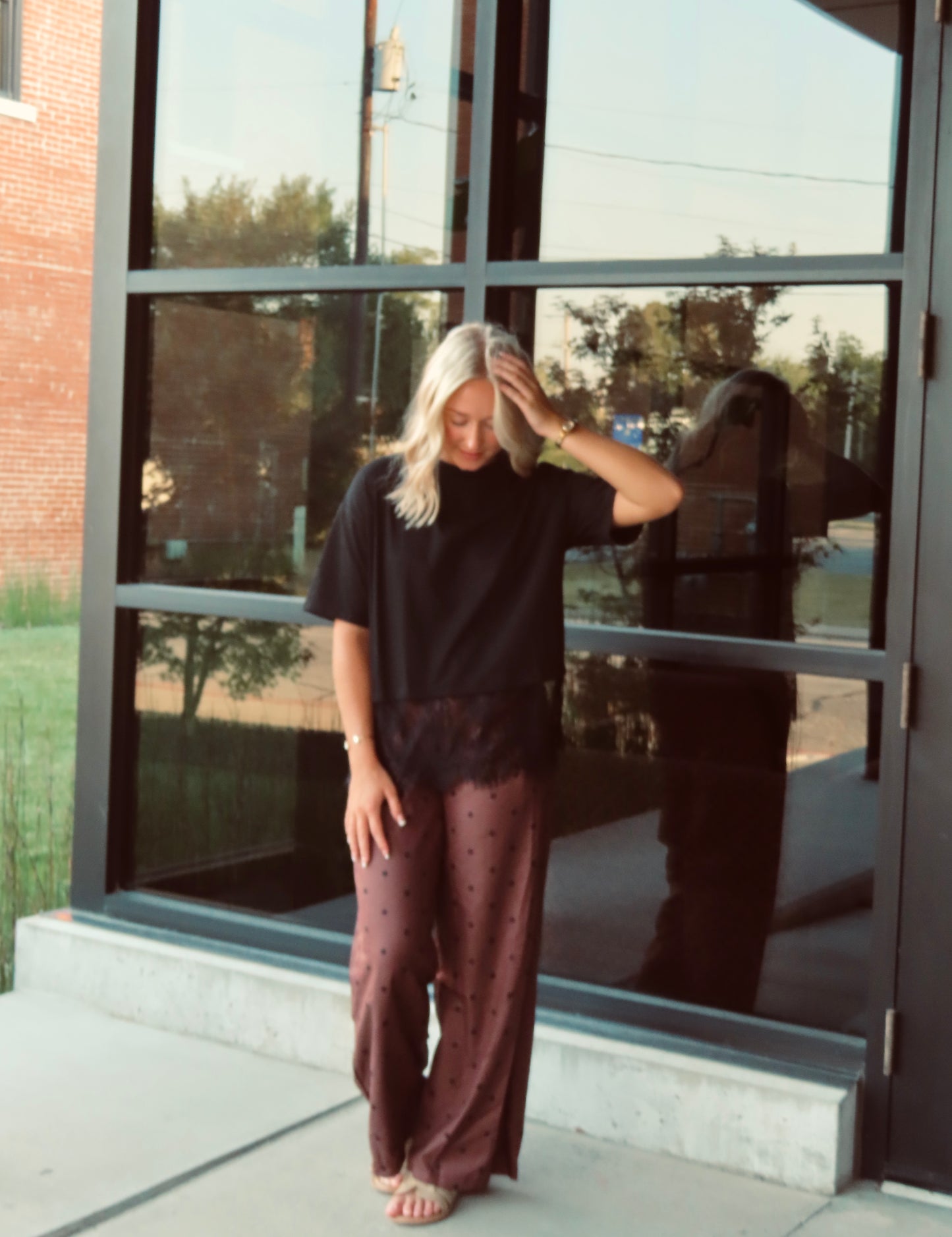 Vintage Brown Polka Dot Pants