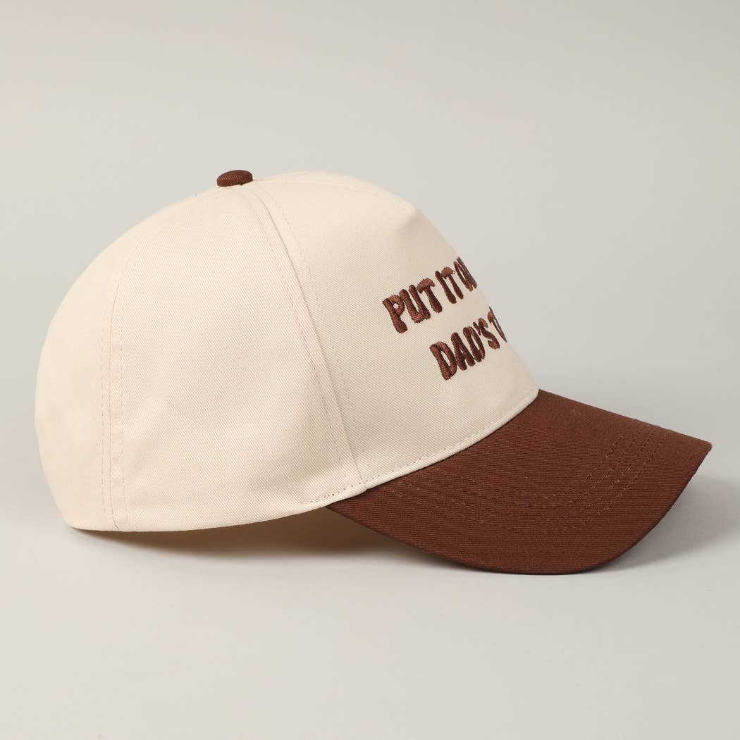 Put It On My Dad's Tab Embroidery Two-Tone Hat
