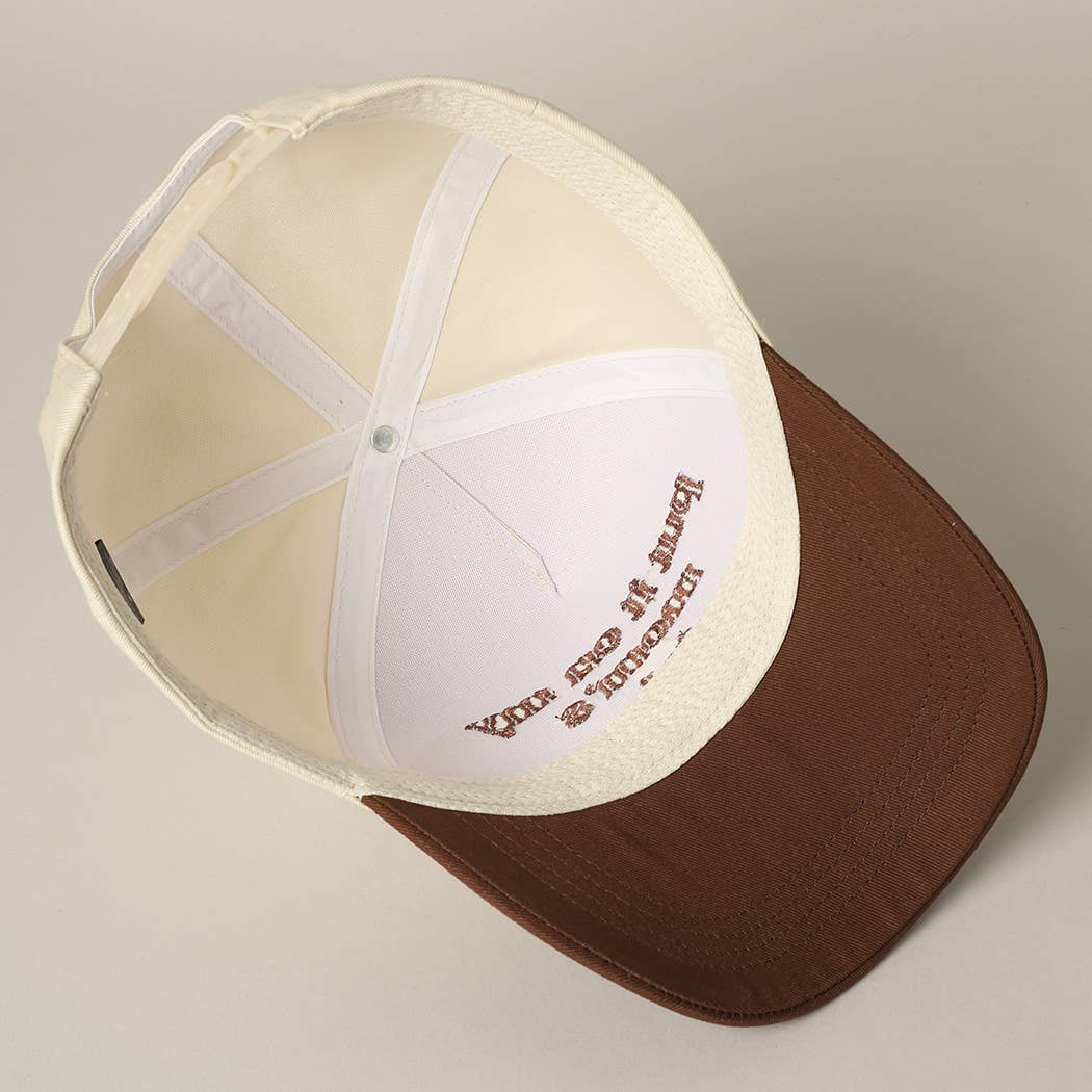 Put It On My Mom's Tab Embroidery Two-Tone Hat