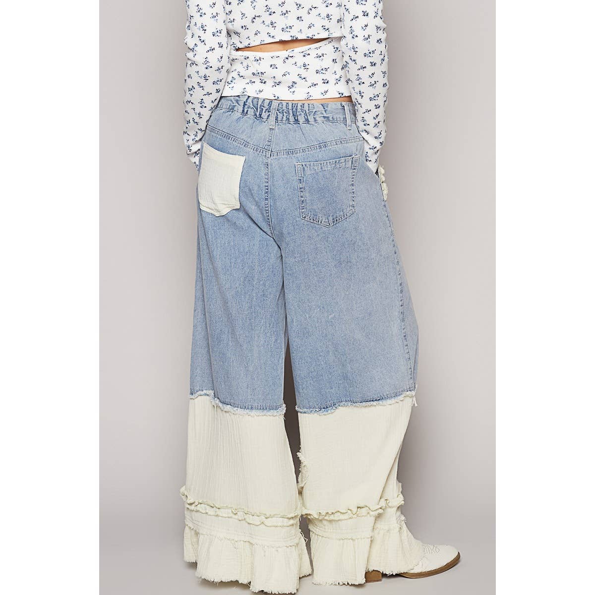 Vintage Washed Double Gauze Wide Pants