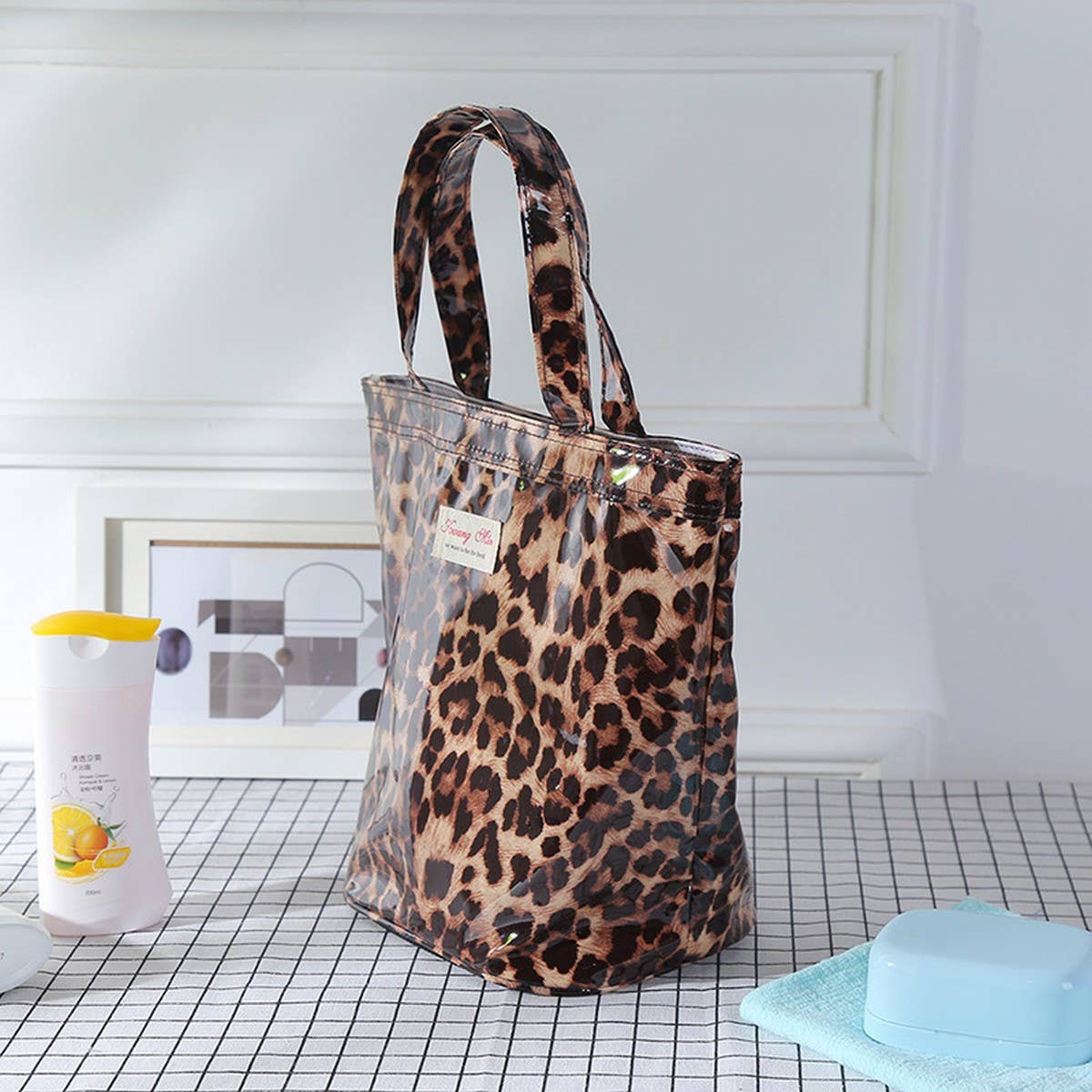 Minimalist Leopard Print Portable Storage Bag