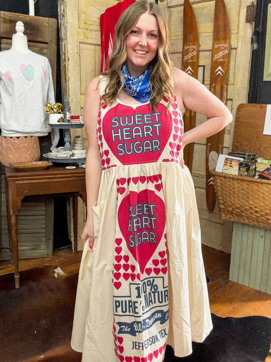 Sweet Heart Sugar Feed Sack Dress