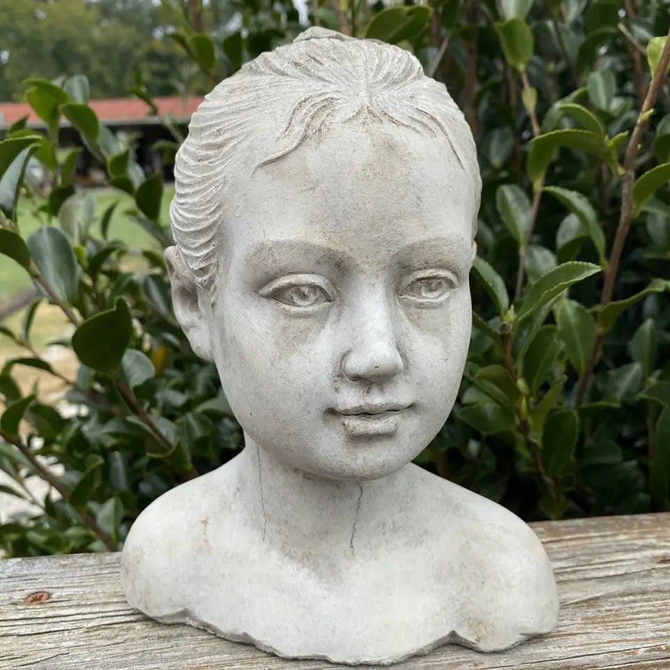 Cement Girl Statue