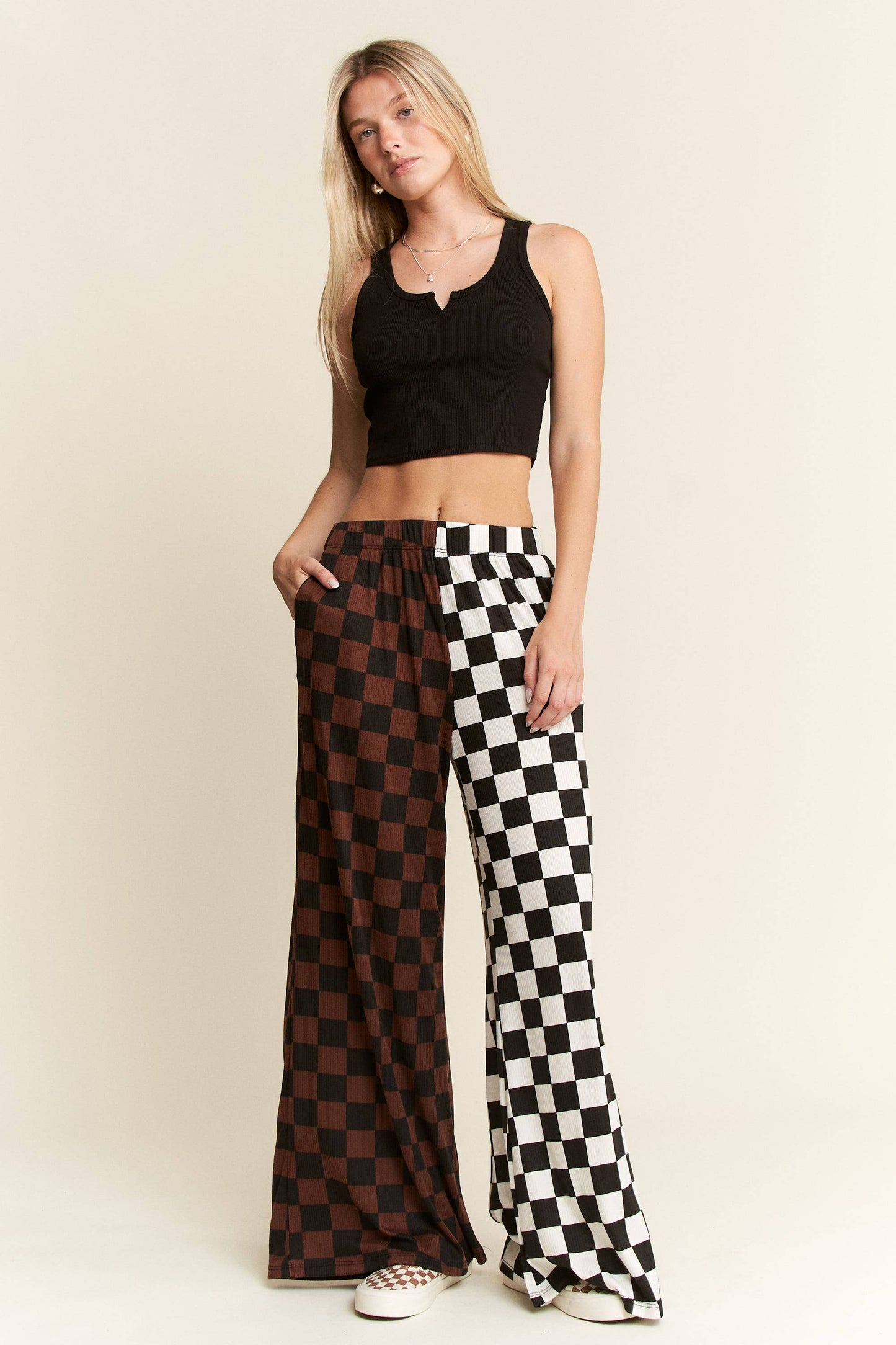 Split Decision Checkered Pants