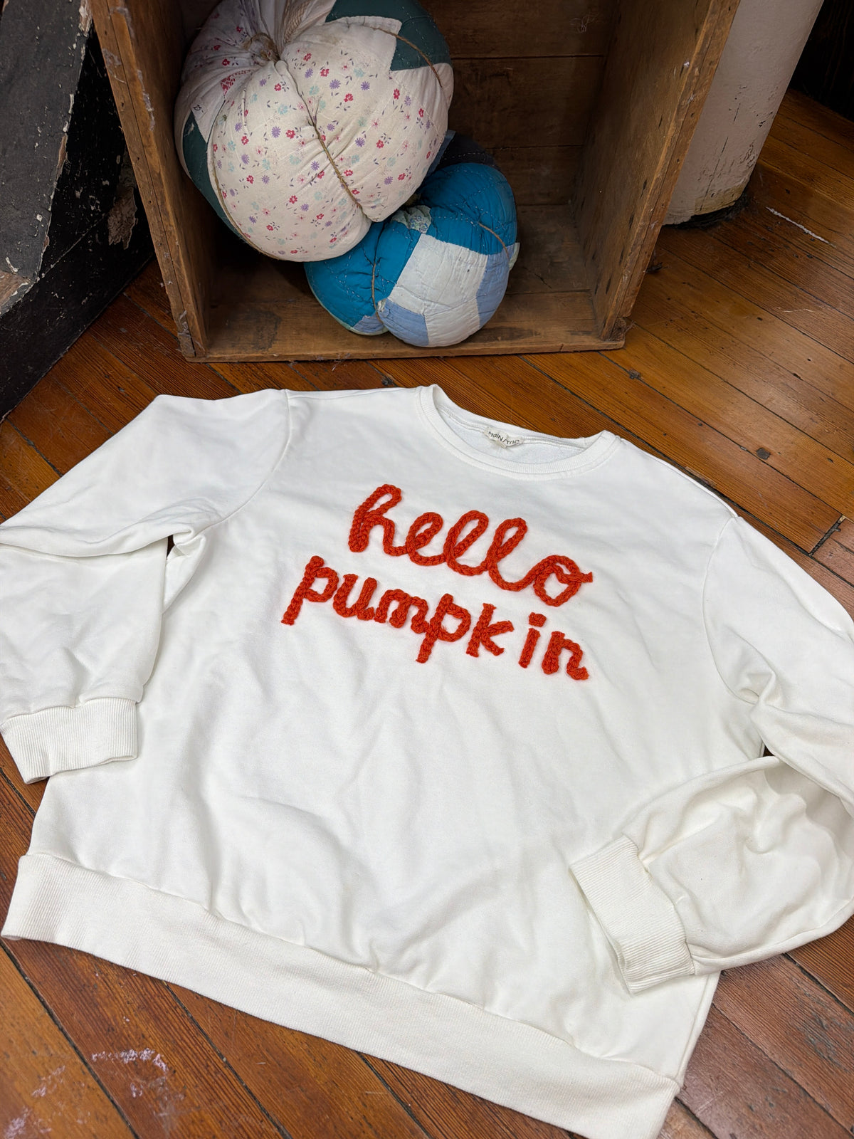 Hello Pumpkin Letter Verbiage Sweatshirt
