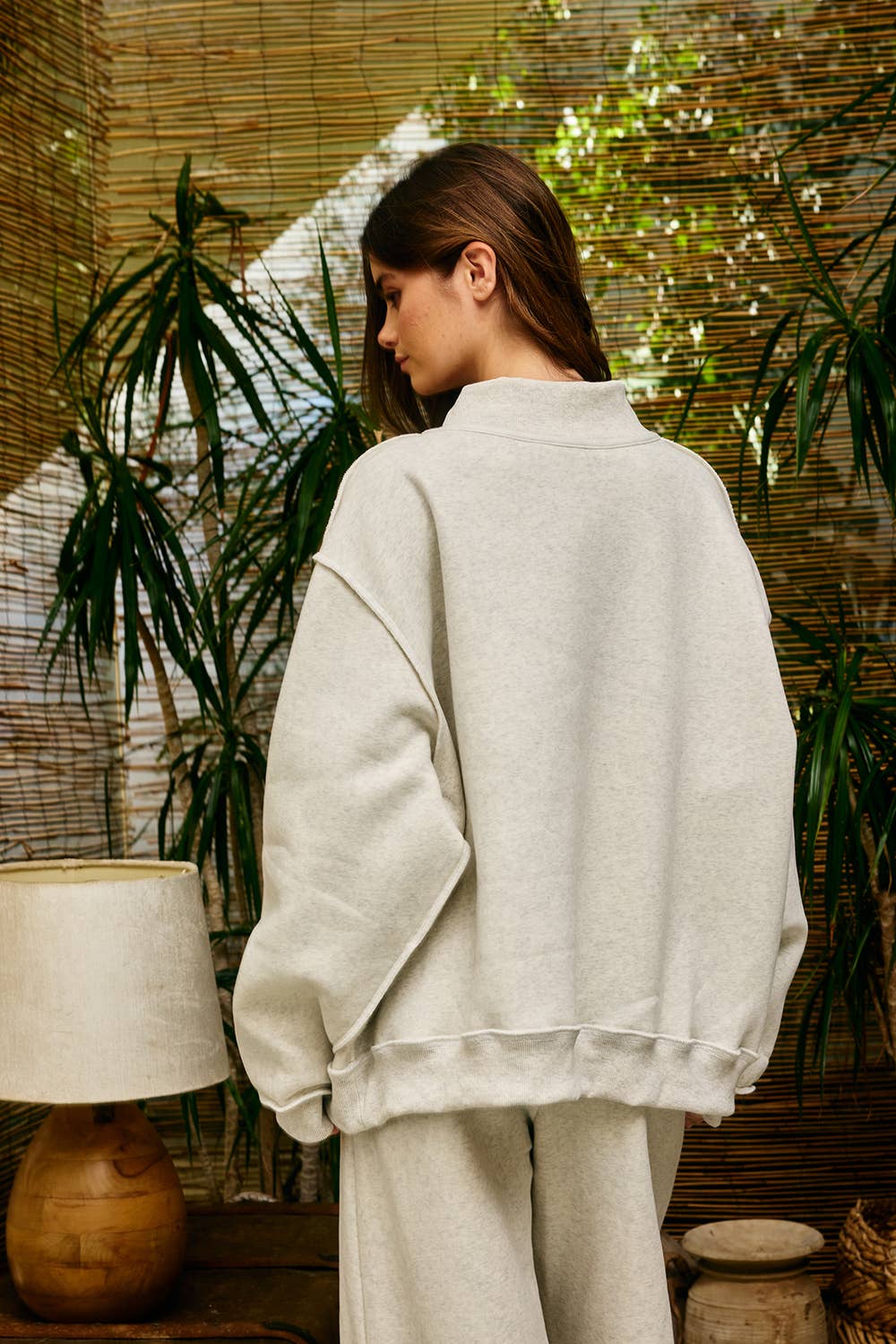 "MERRY" Varsity Mock Neck Sweatshirt