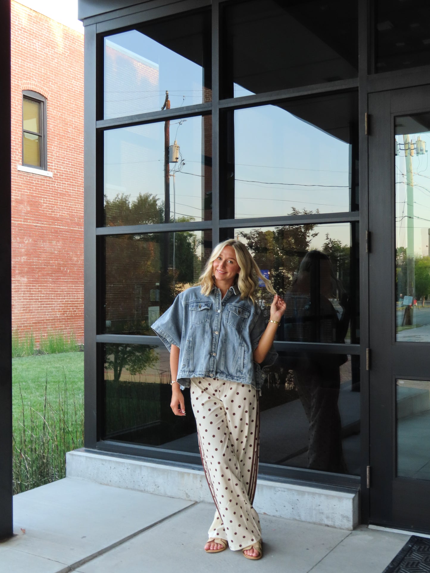 Casual Minimalist Polka Dot Pants