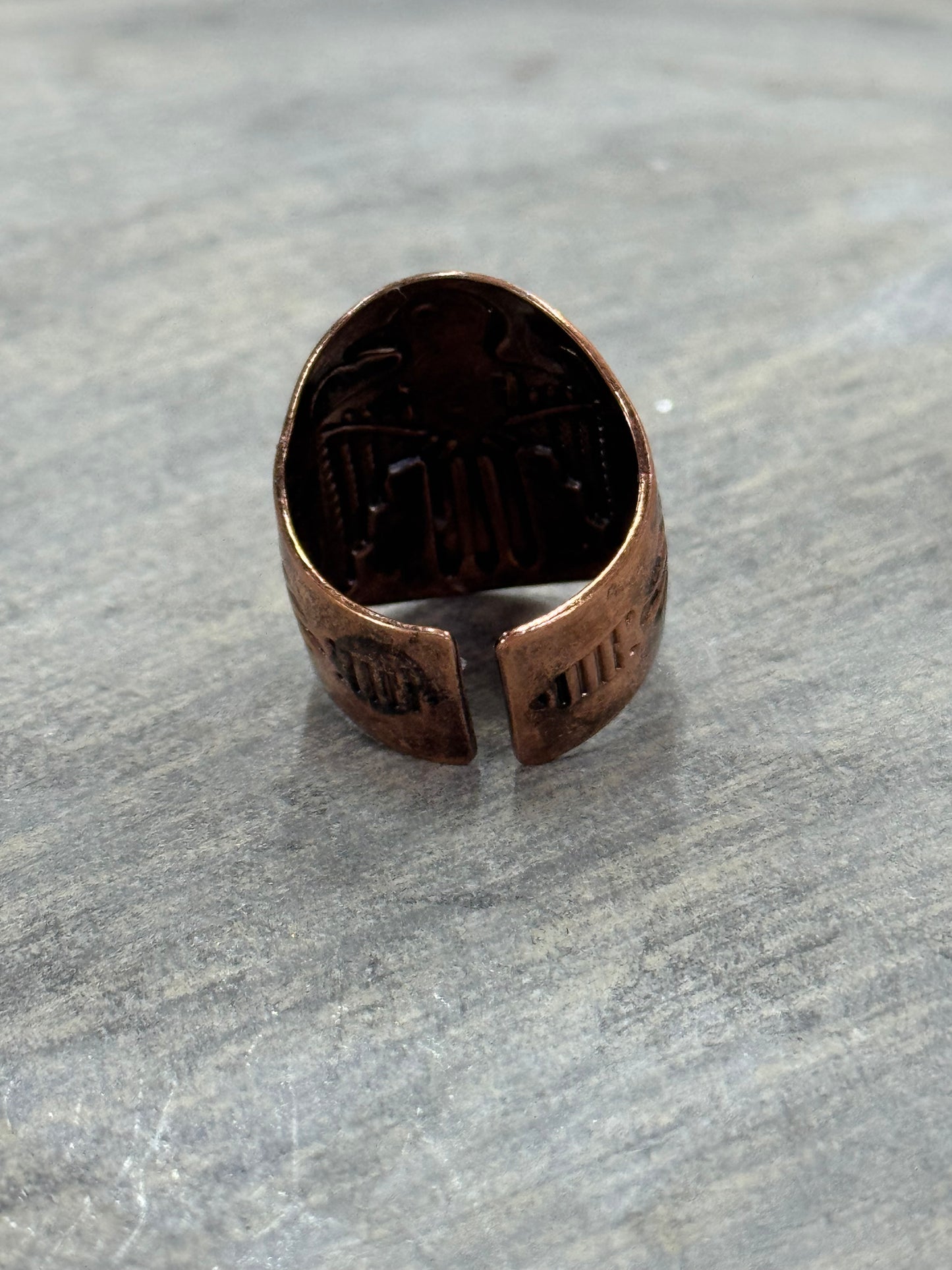 Western Thunderbird Cuff Adjustable Ring