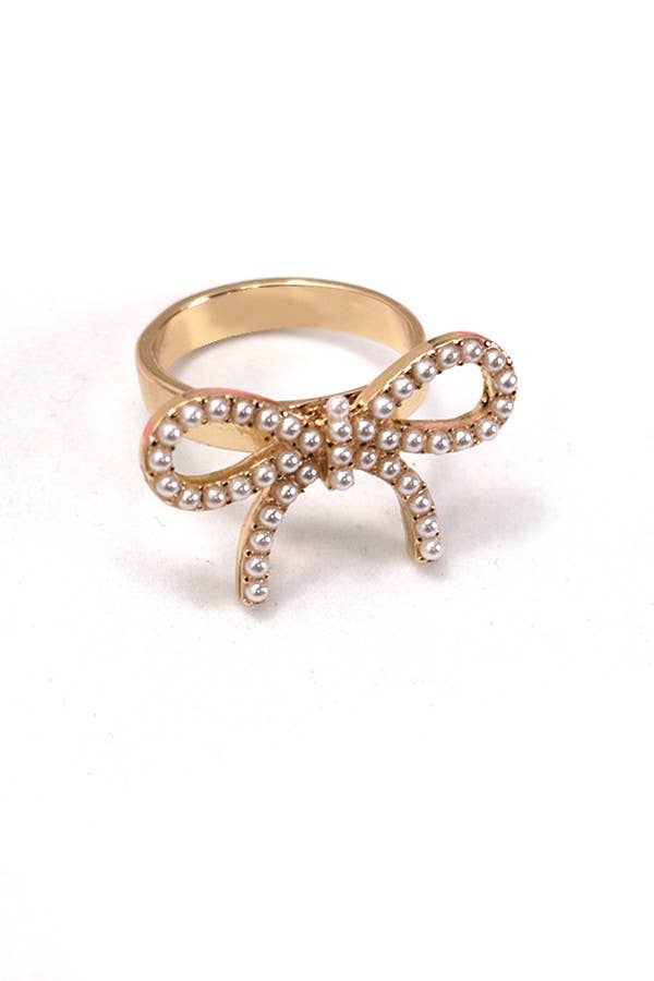 Classic Pearl Bow Ring