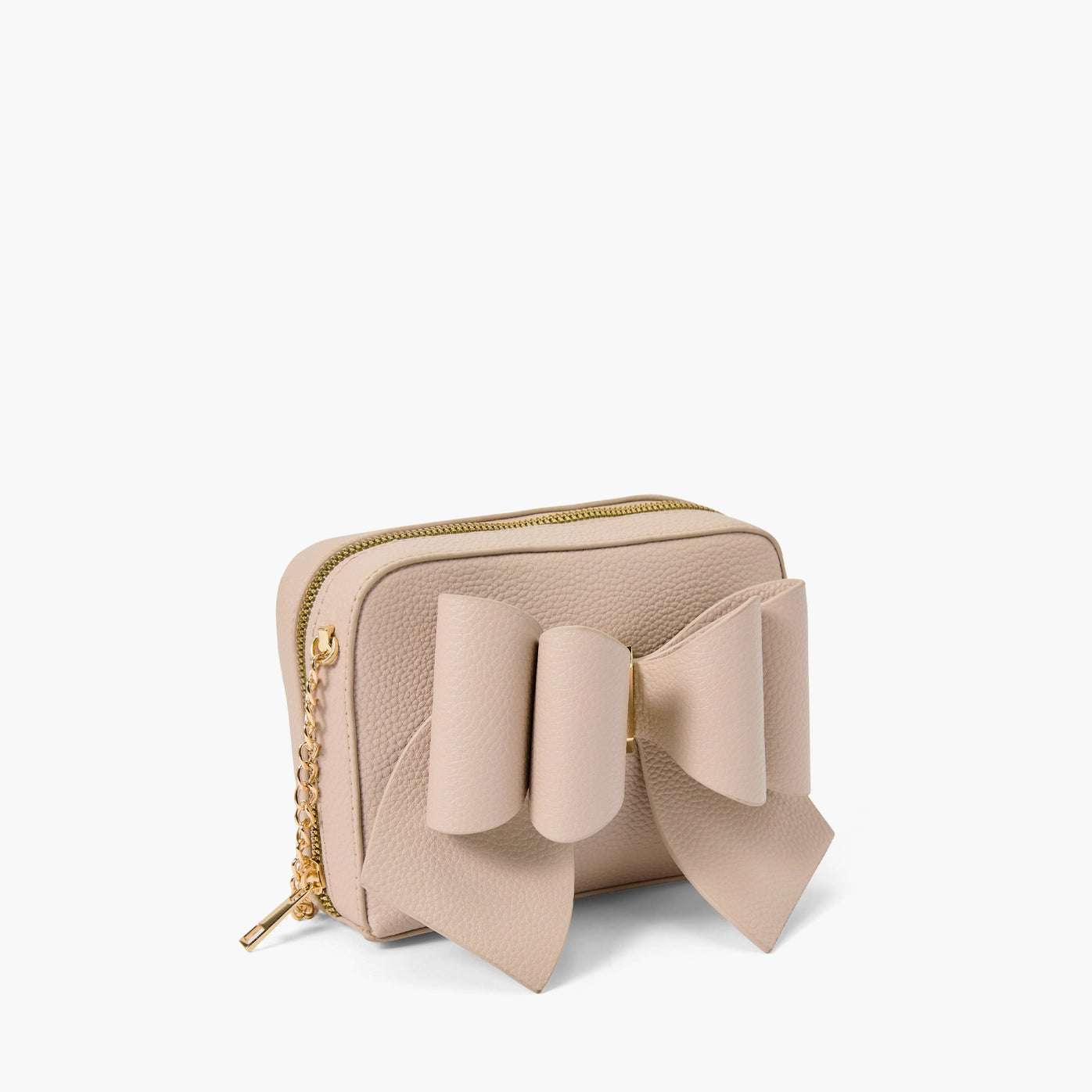 Boxy Bow Crossbody - Beige