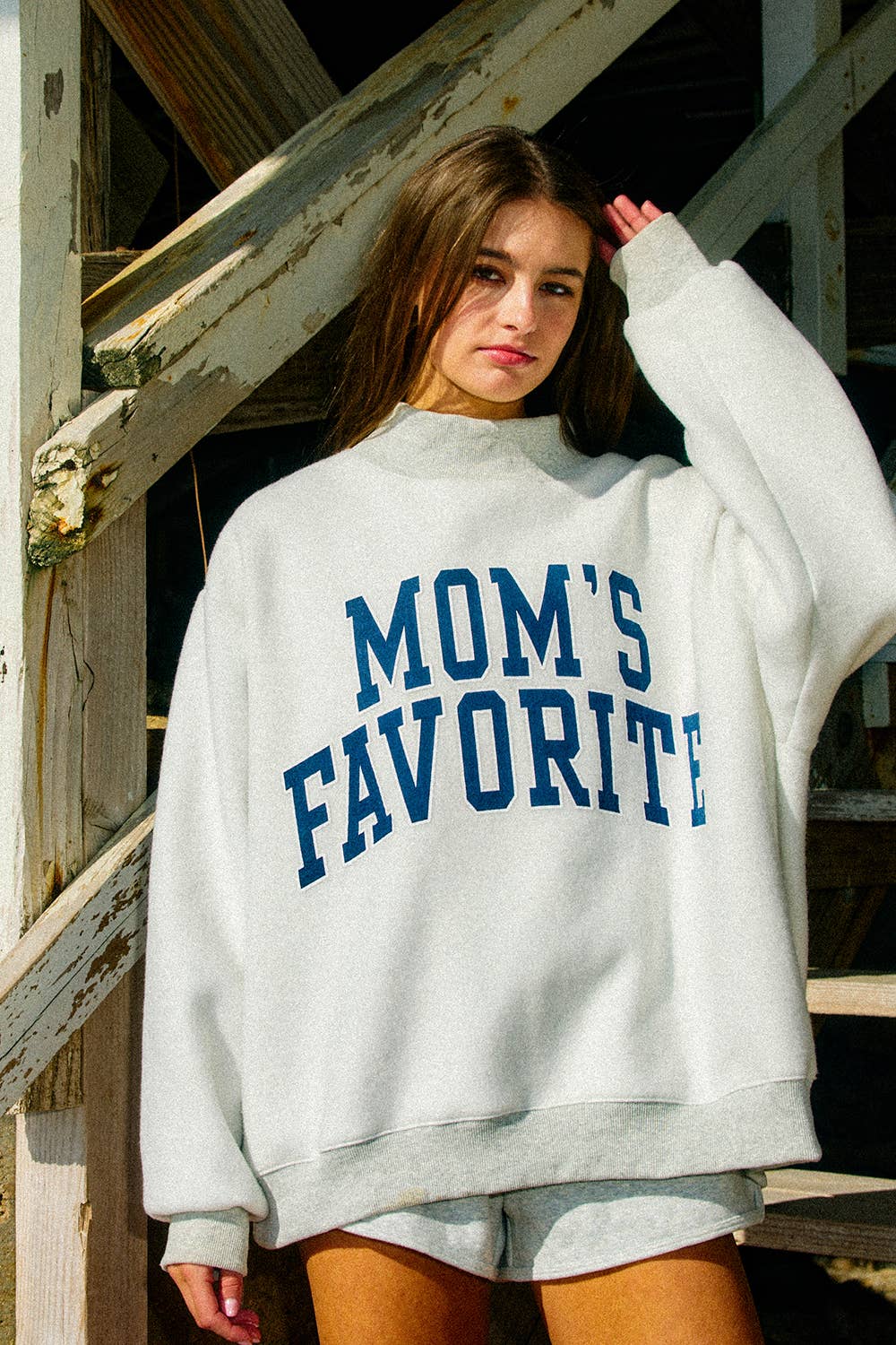 Reversible Mock-Neck Sweatshirt