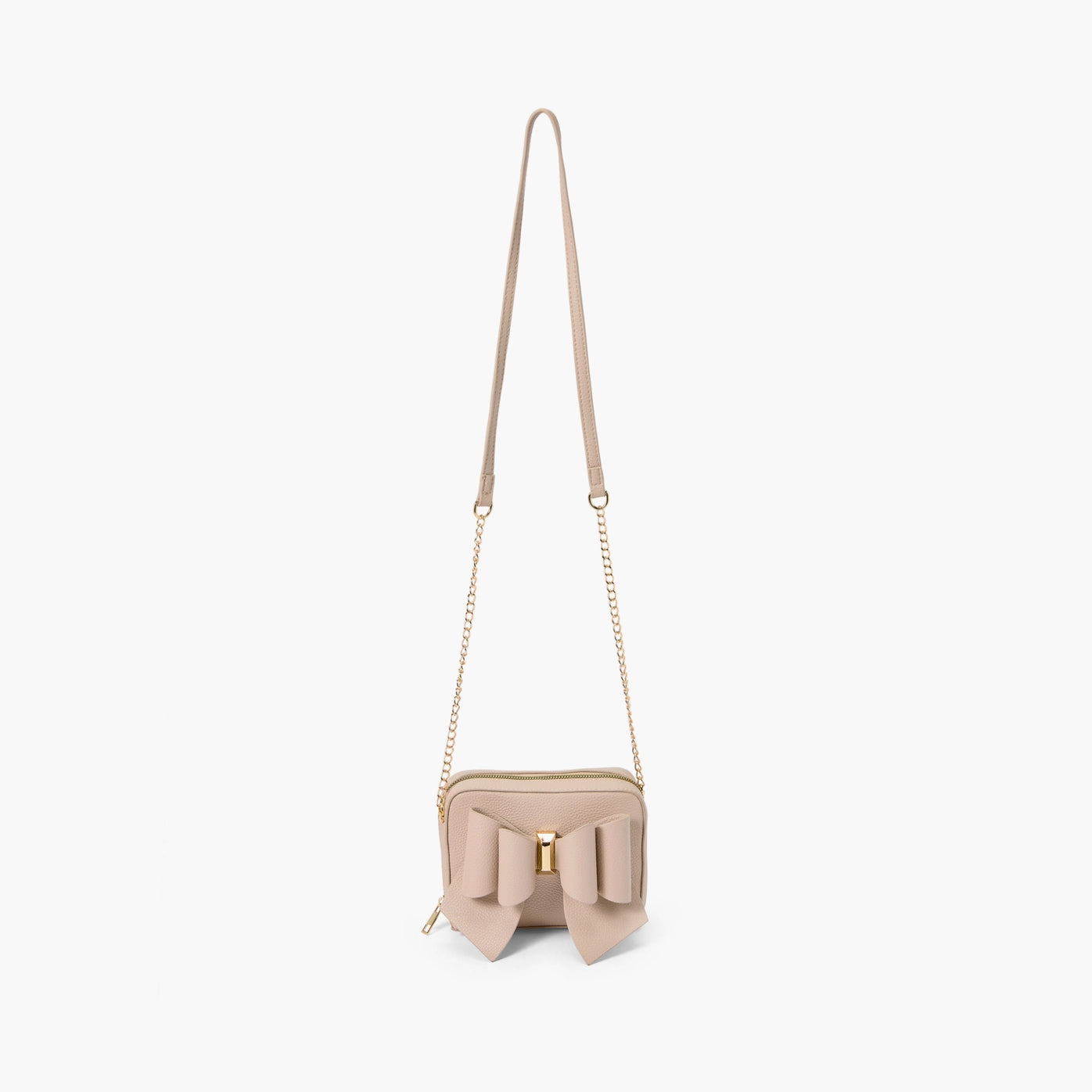 Boxy Bow Crossbody - Beige